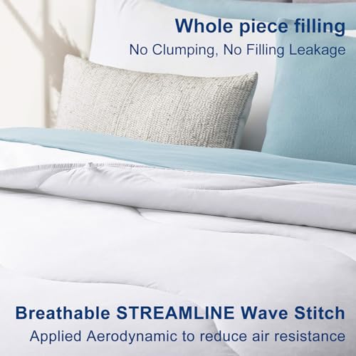 MEELUS All-Season Cooling Duvet Insert - Queen Lightweight Comforter (88x88")