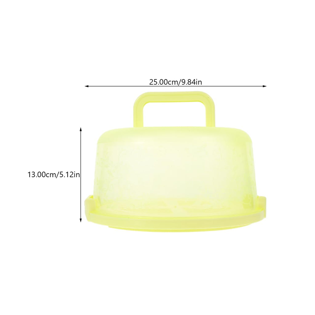 YARNOW Portable Cake Carrier with Handle 9.75 Inch Transparent Plastic Cake Box Kitchen Baking Storage Container for Birthday Parties Outdoor Use