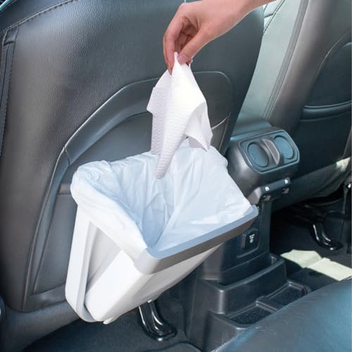 Collapsible Waste Bin 2-Gallon Compact Expandable Trash Can White