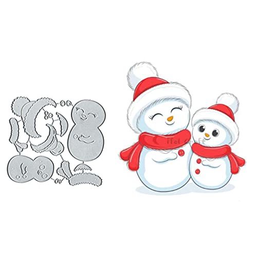 Christmas Snowman Family Metal Die Cuts Kit for Scrapbooking & Card Making