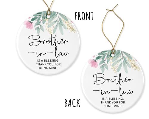 Brother-in-Law Ornament - Thank You for Being Mine, Printed on Both Sides, Gift for Brother-in-Law