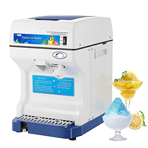 VIVOHOME Electric Ice Crusher Shaver 260 lbs/hr Commercial Snow Cone Machine Blue