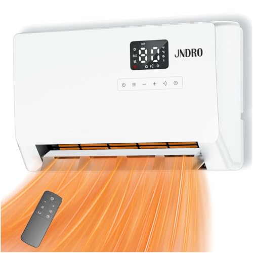 Wall-Mounted Electric Space Heater with Thermostat and Remote