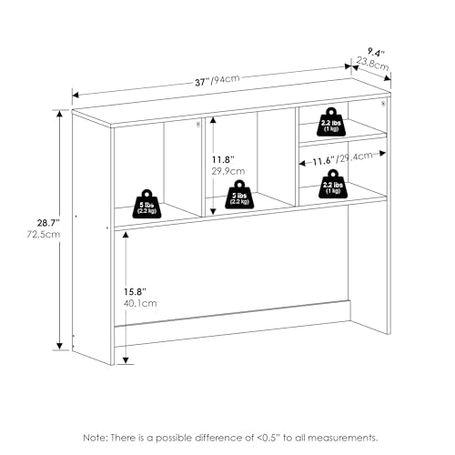 4-Shelf Desktop Hutch and Desk Organizer for Office Storage, White