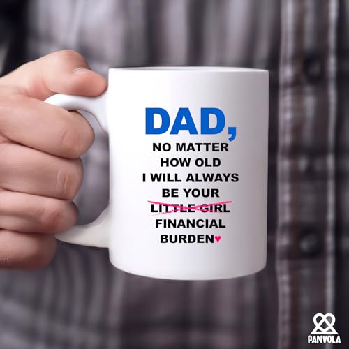 Panvola Dad Mug - No Matter How Old I Will Always Be Your Financial Burden | White