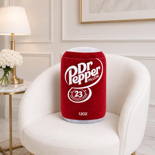 Soda Can Shaped Throw Pillow, Soft Novelty Plush Cushion for Home Decor