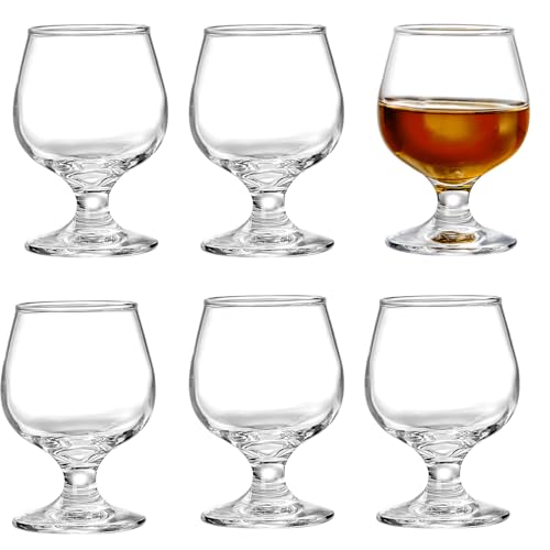 Set of 6 Small Brandy Snifter Glasses 5 OZ Cognac & Spirit Drinkware