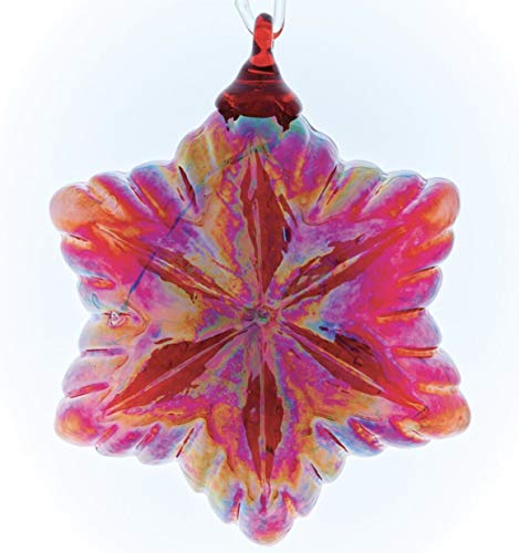 Glass Eye Studio Vintage Star Ornament - Red, 3.5" Handmade