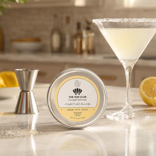 Kiri & Sons Lemon Drop Sugar Cocktail Rimmer 5oz for Margaritas & Craft Drinks