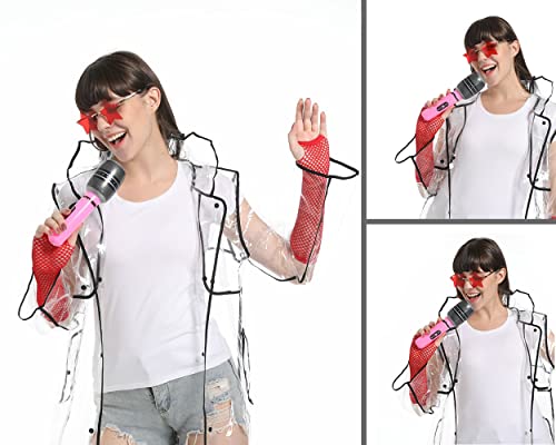 Inflatable Microphone Party Favors - 10-Inch Blow Up Props, 6 Pack