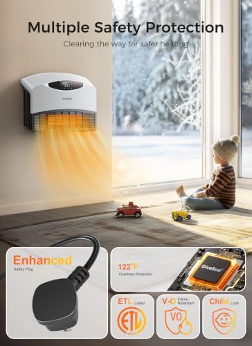 1500W Electric Wall Heater with WiFi Remote Control and Thermostat