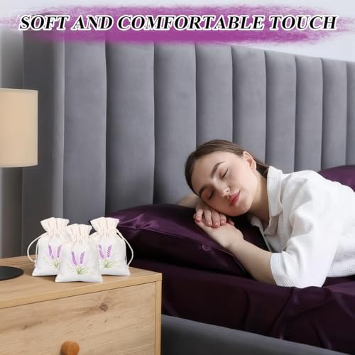 10-Pack Cotton Lavender Sachet Bags with Drawstring - 5.5 x 3.9 Inch