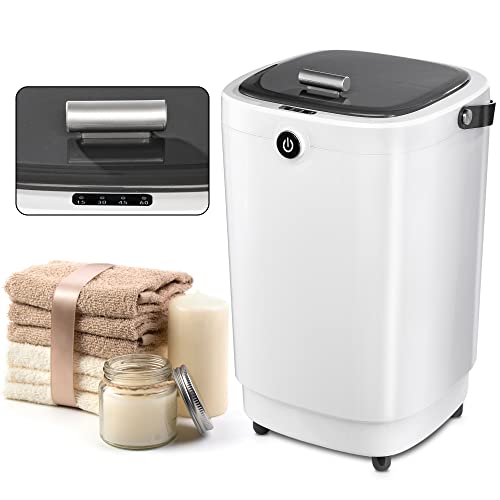 AZOUTDOOR Large Portable Towel Warmer for Bathroom, Fits Up to 2 Oversized Towels, Auto Shut-Off, Gray