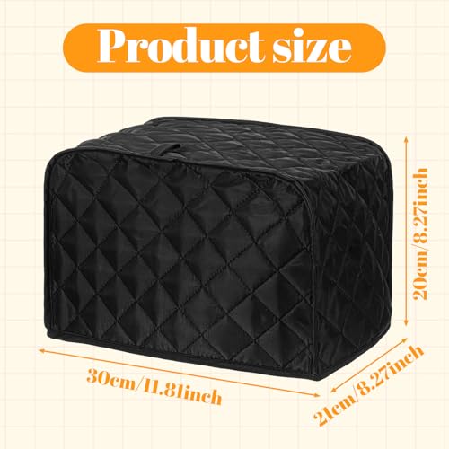 2-Slice Toaster Cover, Black Non-Woven Dustproof Kitchen Appliance Protector