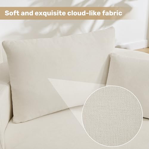 55-Inch Oversized Round Chaise Longue Chair, Upholstered Deep Seat Lounge