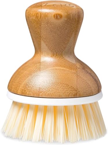 Ergonomic Palm Dish Scrub Brush for Nonstick Cookware & Cast Iron