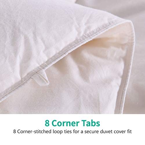 Oversized King Down Feather Comforter - Organic Cotton, 120x98