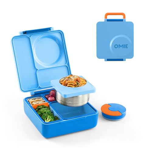 OmieBox Insulated Bento Lunch Box with Food Jar - Blue Sky
