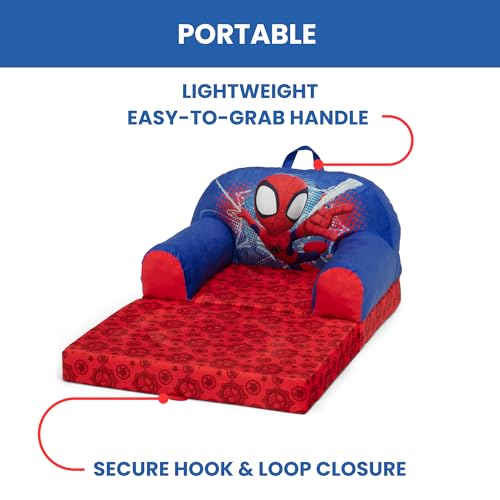 2-in-1 Convertible Kids Flip-Out Foam Chair & Lounger Sleeper Bed