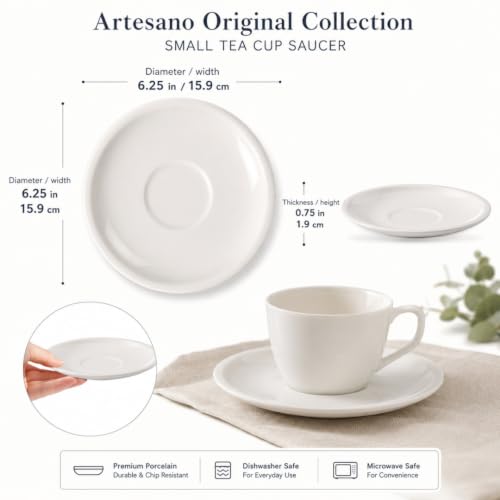 Villeroy & Boch Artesano Original Tea Cup Saucer - Creamy White, 6.25 Inch