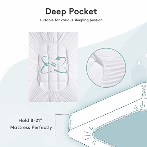 SameBed Queen Mattress Topper - Extra Thick Cooling Down Alternative Pad