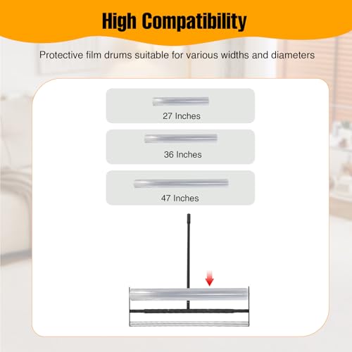 Adjustable Carpet Protection Film Applicator for 27, 36, and 48-inch Rolls