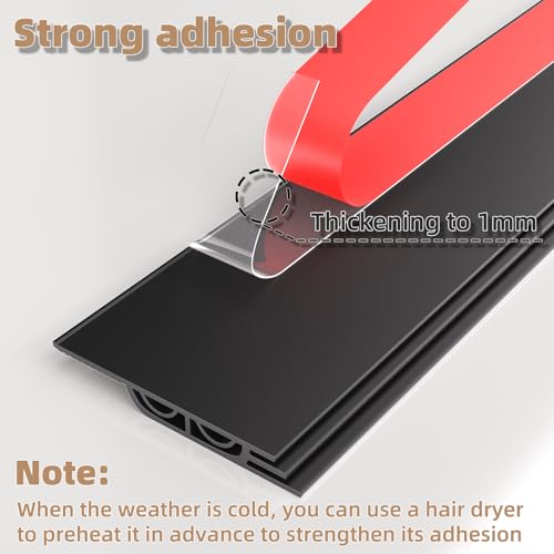 39-Inch Under Door Draft Stopper - Silicone Soundproof Door Sweep