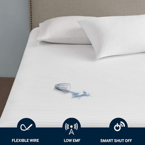 Waterproof Heated Mattress Pad King Size - Dual Controller, 10 Heat Settings