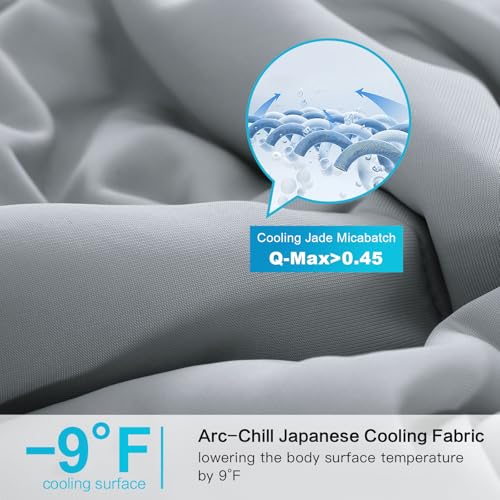 EASELAND Queen Cooling Comforter - Double-Sided Summer Blanket, Gray