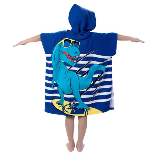 Growell Kids Hooded Beach Towel - Quick Dry Microfiber Swim Poncho