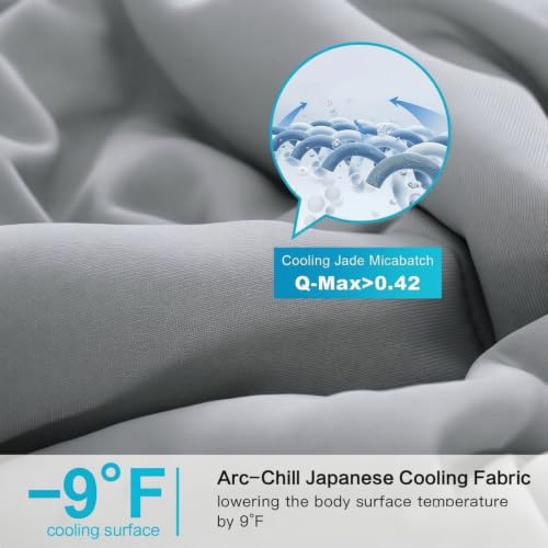 Cooling Blanket for Hot Sleepers - Q-Max 0.42 Soft Comforter, King Size (80x91in) - Breathable Mint Green