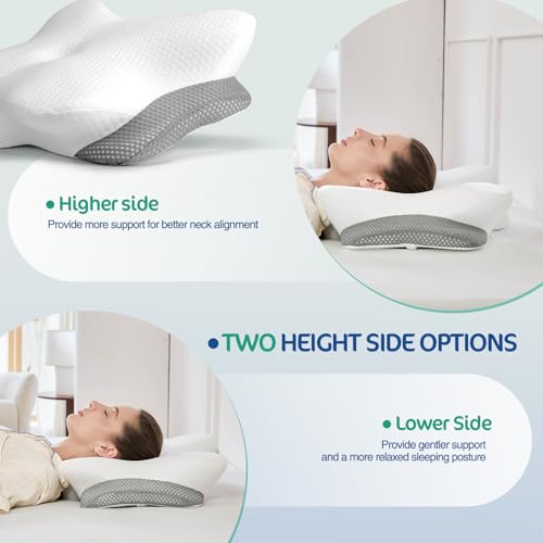 Ergonomic Memory Foam Cervical Pillow for Neck and Shoulder Pain
