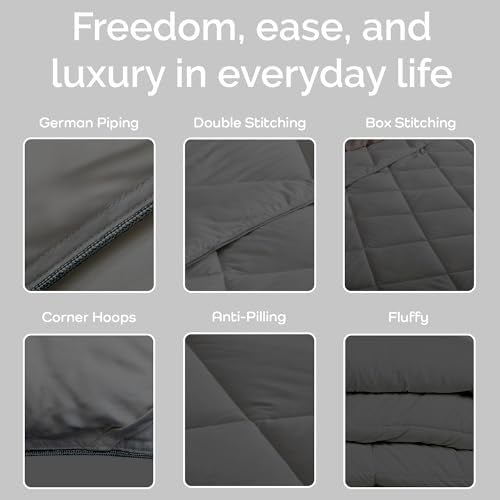 Queen Size Bamboo Viscose Comforter - Lightweight Down Alternative