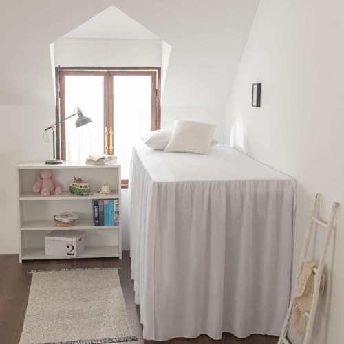 Twin XL Dorm Bed Skirt with 32 Inch Drop – Ruffled Microfiber Dust Ruffle