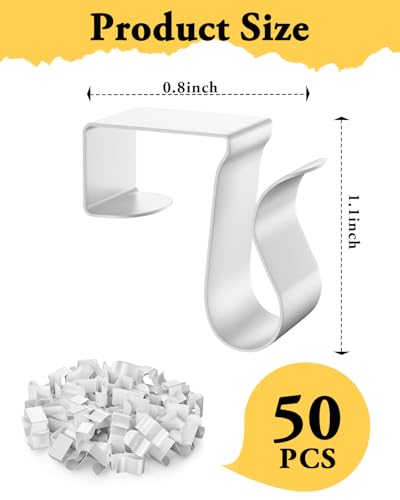 ApeBest Metal Gutter Clips for Outdoor Christmas Lights 50 Pack