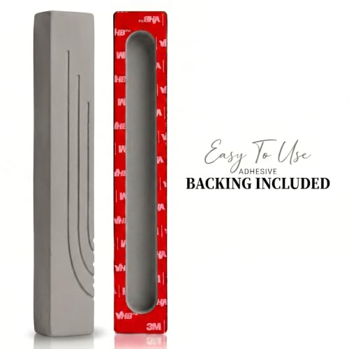 Modern Concrete Mezuzah Case - 4 Inch Gray with Self-Adhesive Backing