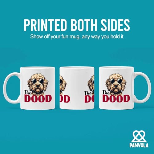 Panvola The Dood Goldendoodle Mug 11oz White – Ceramic Coffee Cup Gift