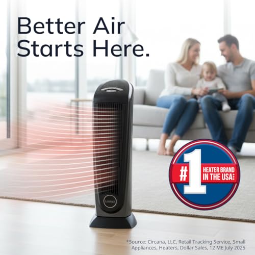 1500W Ceramic Tower Space Heater with Remote and Oscillation