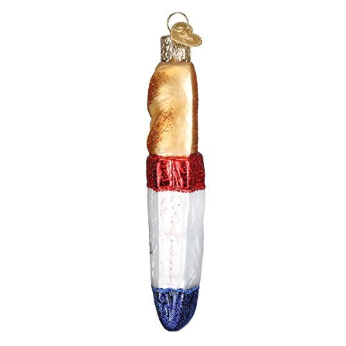 Handcrafted Glass Baguette Christmas Ornament, French Bread Tree Decoration