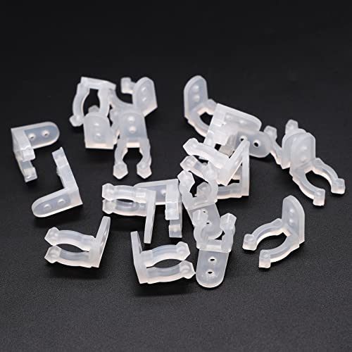11mm LED Rope Light Mounting Clips with Screws - 100 Pack for Outdoor Lighting