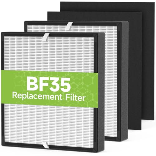 GoKBNY 2-Pack BF35 Replacement Filter Compatible with BF35 for BreatheSmart Classic Purifier, 2×2-in-1 Filters + 2×Carbon Pre-Filters