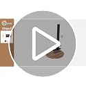 360° Swivel Side Table with Adjustable Height, Walnut Round Snack Tray