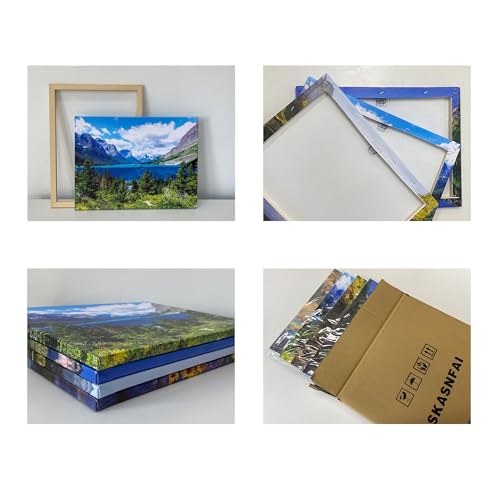 SKASNFAI Yosemite National Park Forest Canvas Wall Art 24x36 Framed (Forest 03) – Blue Lake