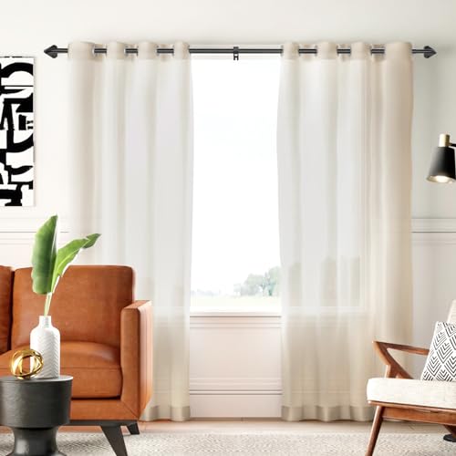 Adjustable Wrap-Around Blackout Curtain Rod, 30 to 48 Inch Industrial Steel