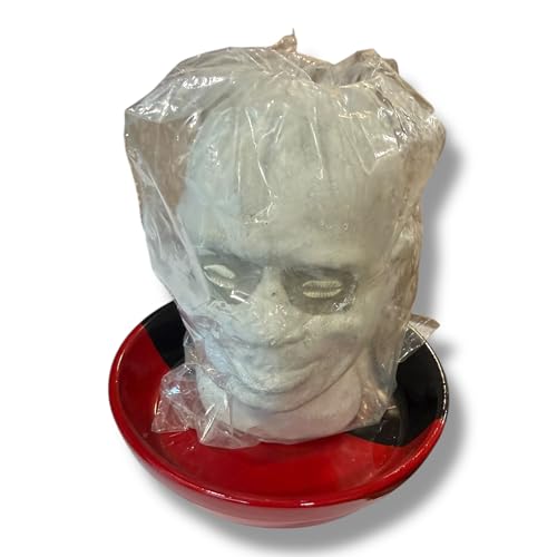6-Inch Red and Black Ceramic Offering Plate for Santeria Rituals