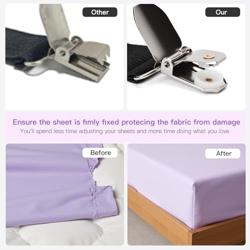 Adjustable Bed Sheet Straps - 12PCS Fitted Sheet Holders
