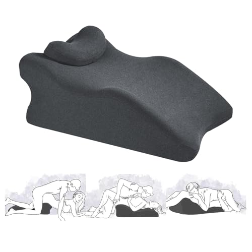 Memory Foam Wedge Pillow for Back Support and Relaxation - Dark Grey