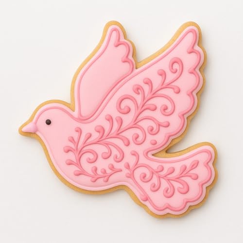 3.5 Inch Flying Dove Cookie Cutter - Tin Plated Steel, Safe Rolled Edges