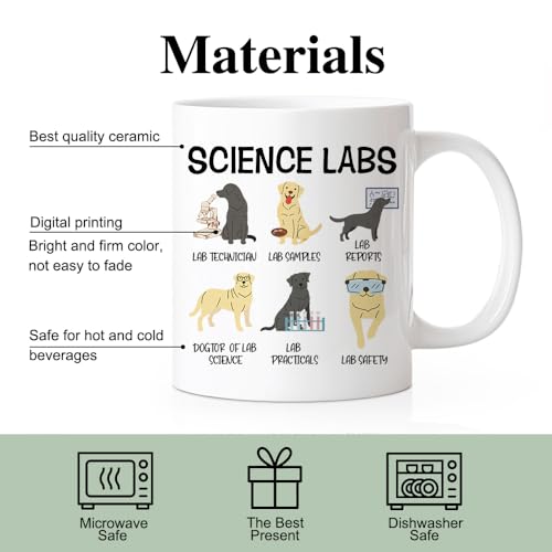 Funny Dog Labrador Coffee Mug 11oz - Cute Science Labs Animal Gift