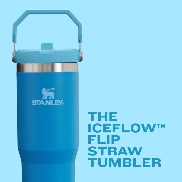 Stanley IceFlow 30 oz Insulated Water Bottle with Flip Straw Rose Quartz